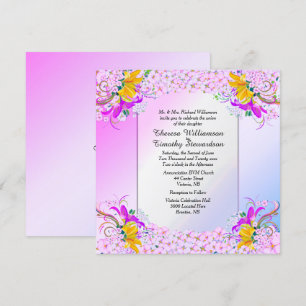 Schöner Blumengarten Einladung zur Hochzeit