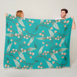 Schöner Blumengarten für Wasserfarbenfreunde Fleecedecke