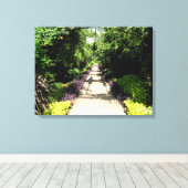 Schöner Blumengarten Leinwanddruck (Insitu (Holzboden))