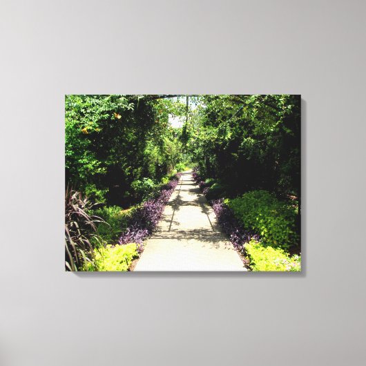 Schöner Blumengarten Leinwanddruck (Vorderseite)