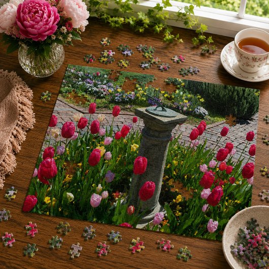 Schöner Blumengarten Puzzle