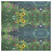 Schöner Blumengarten Stoff (Nahaufnahme)