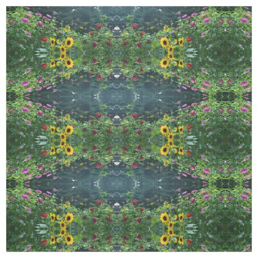 Schöner Blumengarten Stoff (Muster)