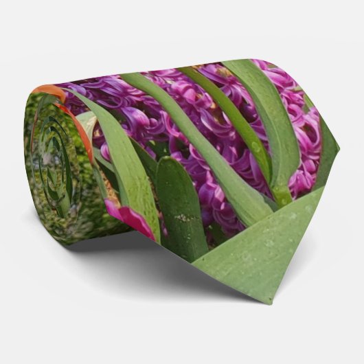 Schöner Blumengarten Tulip und Daffodil Krawatte (Gerollt)