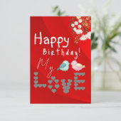 schöner Blumengeburt Karte (Stehend Vorderseite)