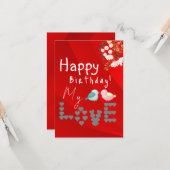 schöner Blumengeburt Karte (Vorderseite/Rückseite Beispiel)