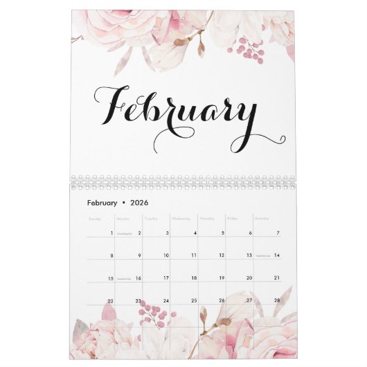 Schöner Blumenkalender 2025 Kalender (Feb 2026)