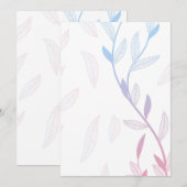 Schöner Blumenrahmen Einladung (Vorne/Hinten)