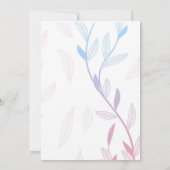 Schöner Blumenrahmen Einladung (Rückseite)