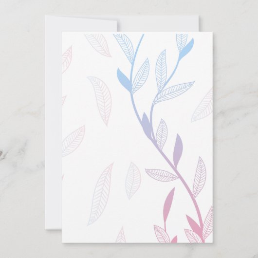 Schöner Blumenrahmen Einladung (Rückseite)