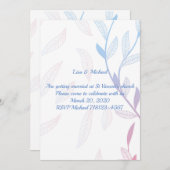 Schöner Blumenrahmen Einladung (Vorne/Hinten)