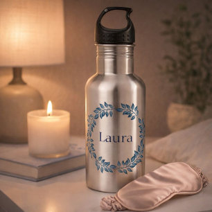 Schöner Blumenreath individualisiert Trinkflasche