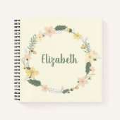 Schöner Blumenreath Notizblock (Vorderseite)