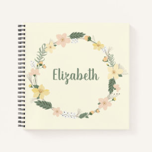 Schöner Blumenreath Notizblock