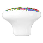 Schöner Blumenstrauß Keramikknauf (Seitenansicht)