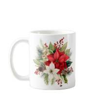 Schöner Blumenstrauß Weihnachten Tasse