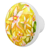 Schöner BlumenWasserfarbe-Keramik-Tür-Griff Keramikknauf (Rechts)