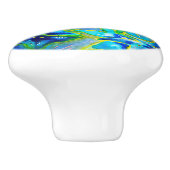 Schöner BlumenWasserfarbe-Keramik-Tür-Griff Keramikknauf (Seitenansicht)