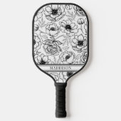 Schöner Blumiger Name Pickleball Schläger (Vorderseite)
