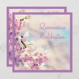 Schöner Blüte Quinceañera Geburtstag Einladung