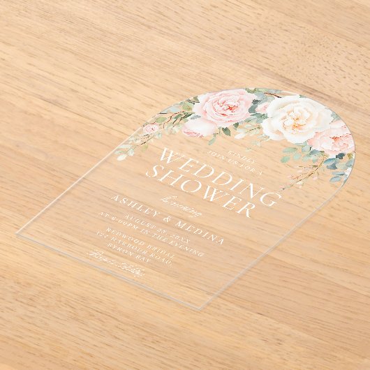 Schöner blütenblütiger Polterabend Acryleinladungen (Ablage )