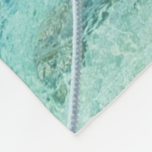 Schöner Boardwalk Türkis Wasser Fleece Blankon (Ecke)