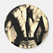 Schöner Body Builder in zähen Jeans #originalart Magnet (Vorne)