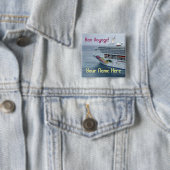 Schöner Bogen-Namensschild Button (Beispiel)