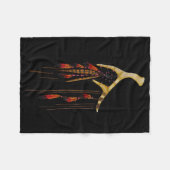 Schöner Boho Bohemischer Fleecedecke (Vorderseite (Horizontal))