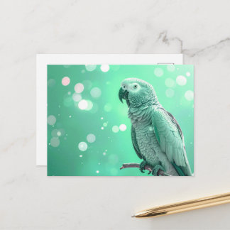 Schöner Bokeh Afrikanischer Grau Postkarte