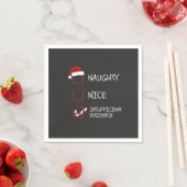 Schöner Böser Unzureichende Beweise Weihnachtsmann Serviette (Beispiel)