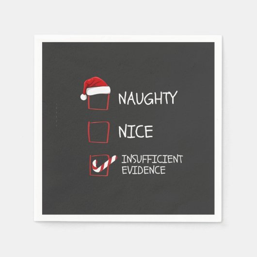 Schöner Böser Unzureichende Beweise Weihnachtsmann Serviette (Vorderseite)