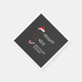 Schöner Böser Unzureichende Beweise Weihnachtsmann Serviette (Ecke)