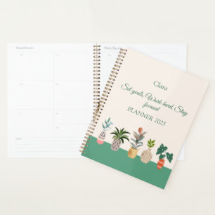 Schöner Botanicals Personalisierter Planer 2025