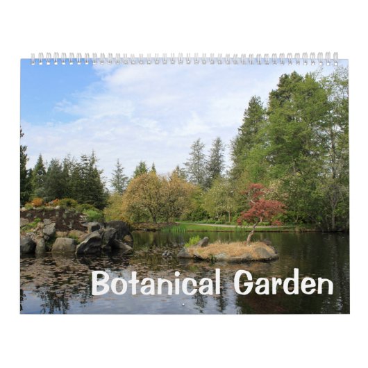 Schöner botanischer Garten Kalender (Titelbild)