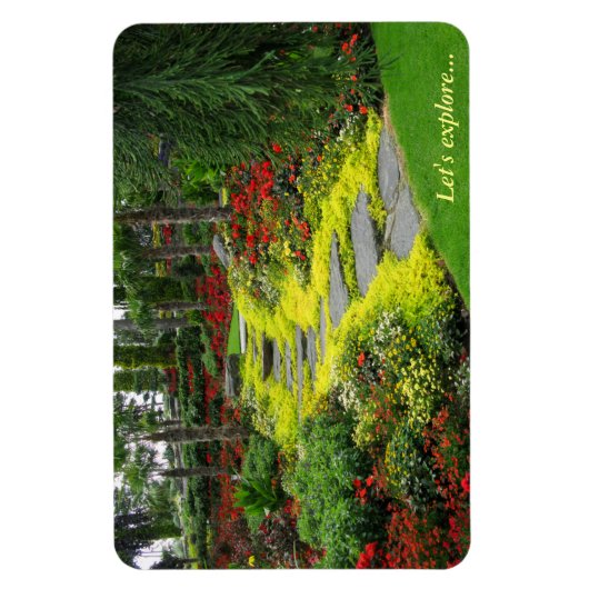 Schöner Botanischer Garten Pfad Magnet (Vertikal)