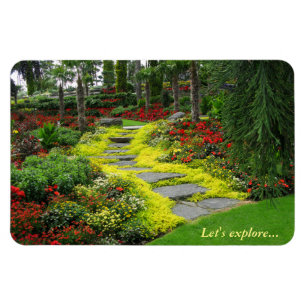 Schöner botanischer Park-Garten-Weg Magnet