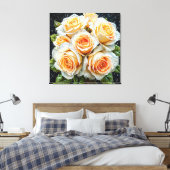 Schöner Bouquet mit Rose Leinwanddruck (Insitu (Schlafzimmer))