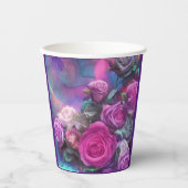 Schöner Bouquet mit Rose Pappbecher (Vorderseite)