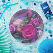 Schöner Bouquet mit Rose Pappteller (Party)