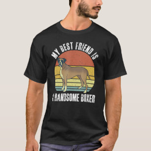 Schöner Boxer Dog Bester Freund - Vintager Sonnenu T-Shirt