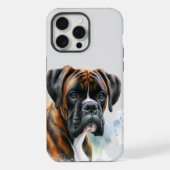 Schöner Boxer Hund in Wasserfarbe iPhone Hülle (Rückseite)