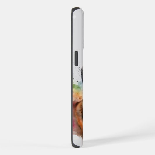 Schöner Boxer Hund in Wasserfarbe iPhone Hülle (Rechte Seite)