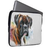Schöner Boxer Hund in Wasserfarbe Laptopschutzhülle (Vorne Rechts)