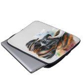 Schöner Boxer Hund in Wasserfarbe Laptopschutzhülle (Vorne Knopf)
