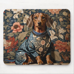 Schöner brauner Dachshund Dachshund-Porträt Mousepad