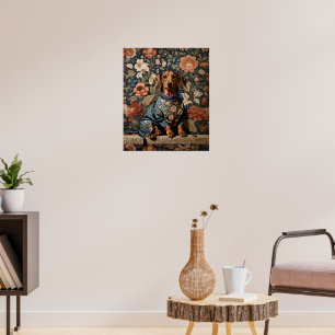 Schöner Brauner Dachshund Dachshund-Porträt Poster
