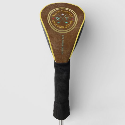 schöner brauner Golf-Kopfdeckel Golf Headcover (Vorderseite)