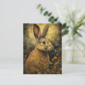 Schöner Brauner Hase Postkarte (Stehend Vorderseite)