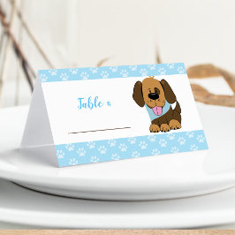 Schöner, brauner Puppy-Buffet-Zelt-Tisch Platzkarte